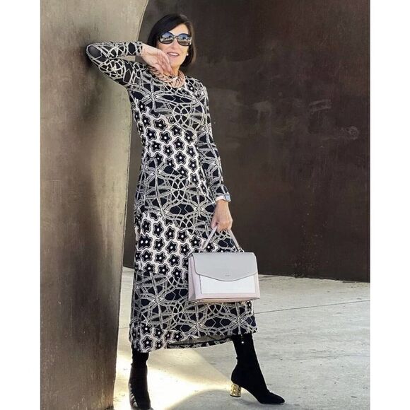 ZARA LONG JACQUARD DRESS OPEN BACK PRINTED NEW - Picture 4 of 8